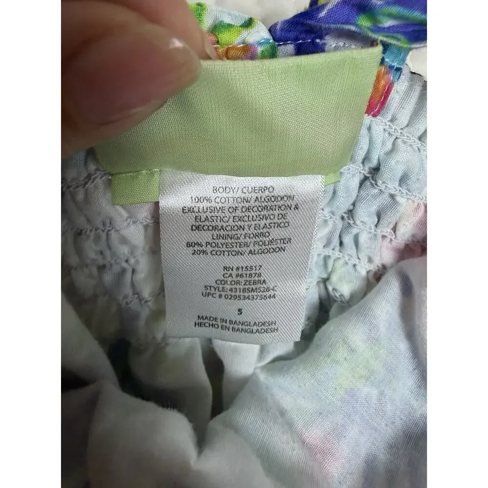 Penelope Mack Girls 5 Tropical Jungle Dress Flamingo Zebra Parrot Cotton